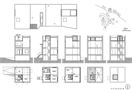 vakantiewoning moderne donjon plattegrond gebaseerd op gelijkbenig kruis zwitserse vlag, lugano ch, wonen residential | architektenburo groenesteijn architects