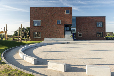 nieuwbouw basisschool bogerman houten exterieur primary school exterior | architektenburo groenesteijn architects