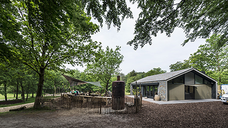 nieuwbouw houten recreatiepaviljoen bink lage vuursche | architektenburo groenesteijn architects